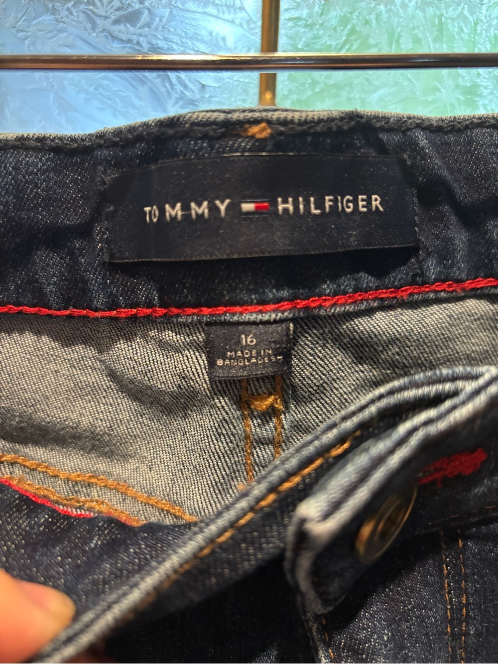 Tommy Hilfiger Slim Straight Dark Blue Jeans - Picture 2 of 5